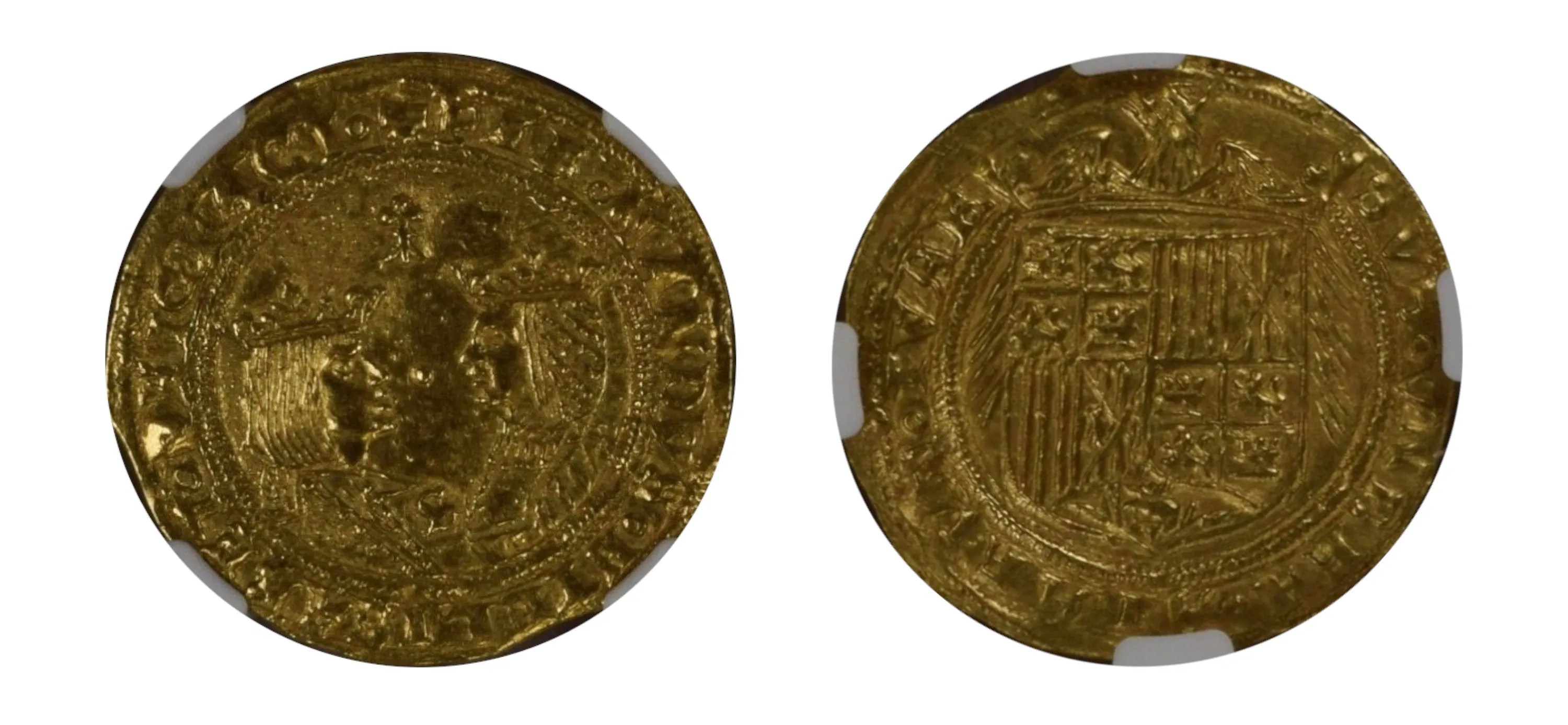 (1476-1516)S Spain Seville 2E Ferdinand V & Isabel I NGC MS64