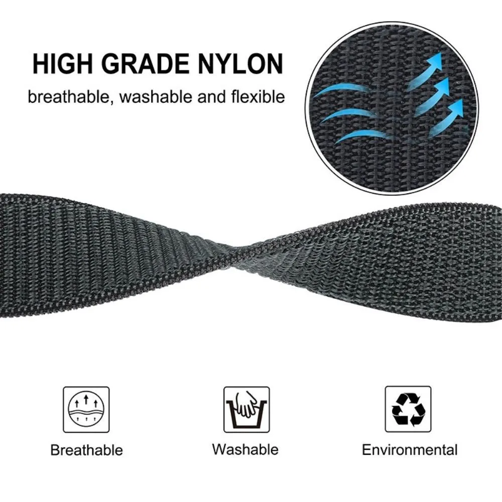 22mm nylon loop watch strap for Garmin watch - Grey