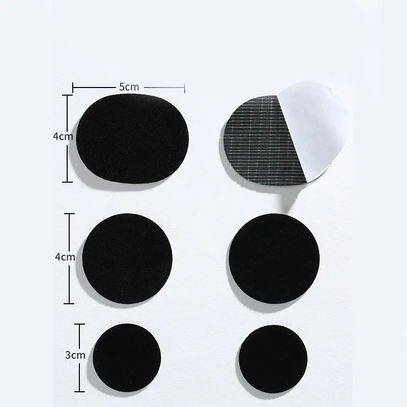(3 pairs) Ultra Soft Fabric Heel Pads Anti-Slip / Massage Insoles for Sneakers - Black