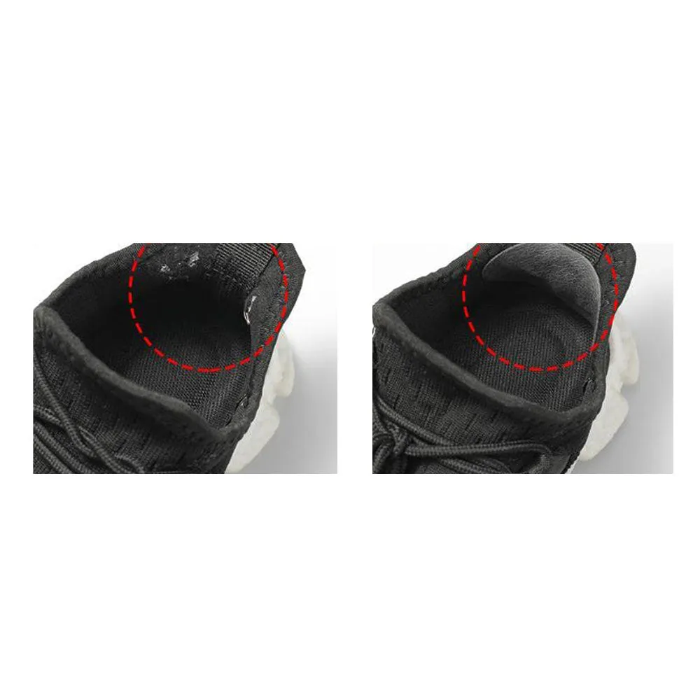(3 pairs) Ultra Soft Fabric Heel Pads Anti-Slip / Massage Insoles for Sneakers - Black