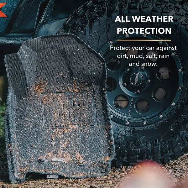 3D MAXpider Floor Mats Ford Expedition 7 / 8 Seater (18-24) All-Weather Kagu Series - Front / Second / Third Row