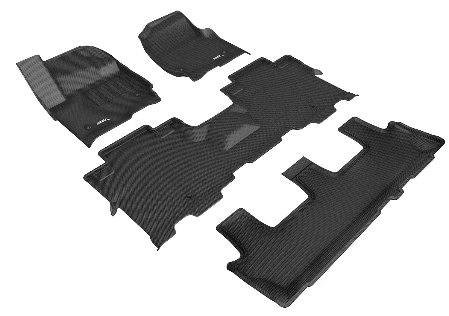 3D MAXpider Floor Mats Ford Expedition 7 / 8 Seater (18-24) All-Weather Kagu Series - Front / Second / Third Row