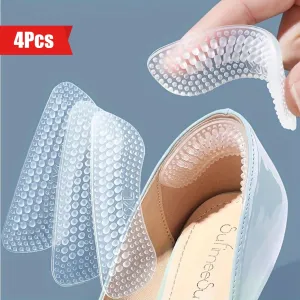 4pcs Silicone Heel Grips – Non-Slip Cushions for Comfortable Walking