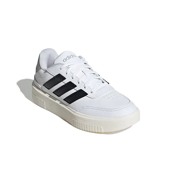 ADIDAS COURTBLOCK BOLD LIFESTYLE SHOES FOR WOMEN, WHITE&BLACK&GREY
