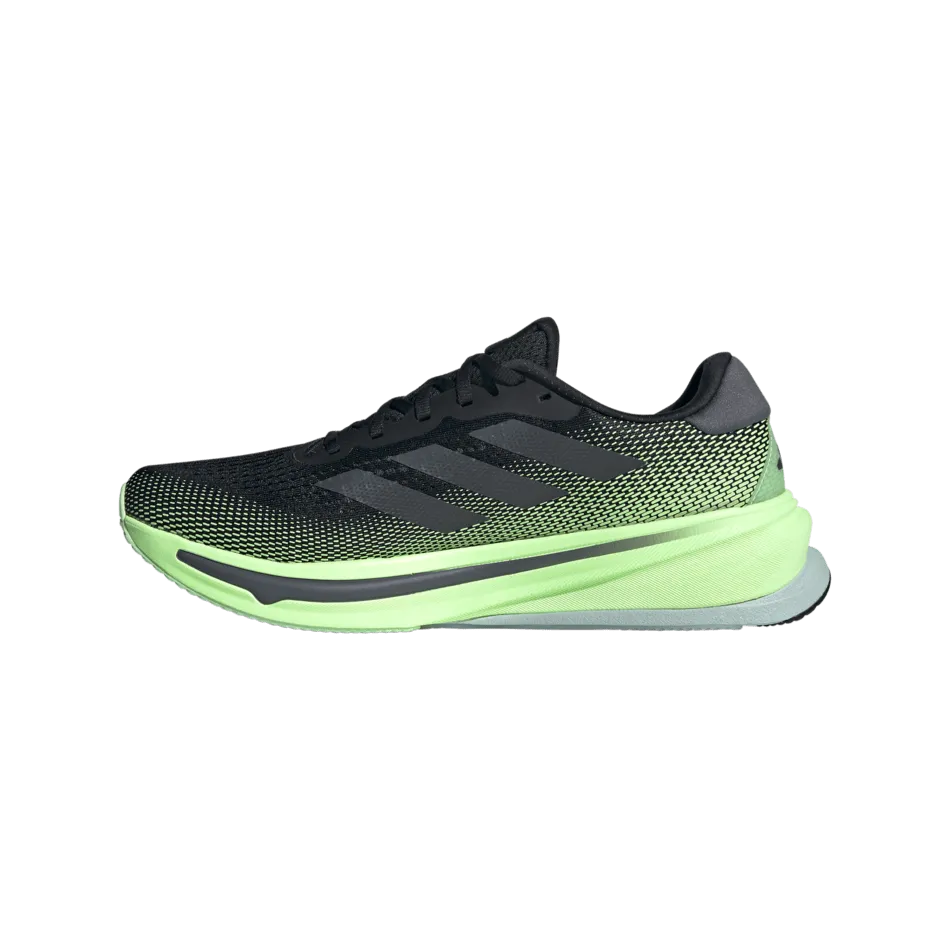 Adidas Men's Supernova Rise Running Shoes in Black/Green AW24