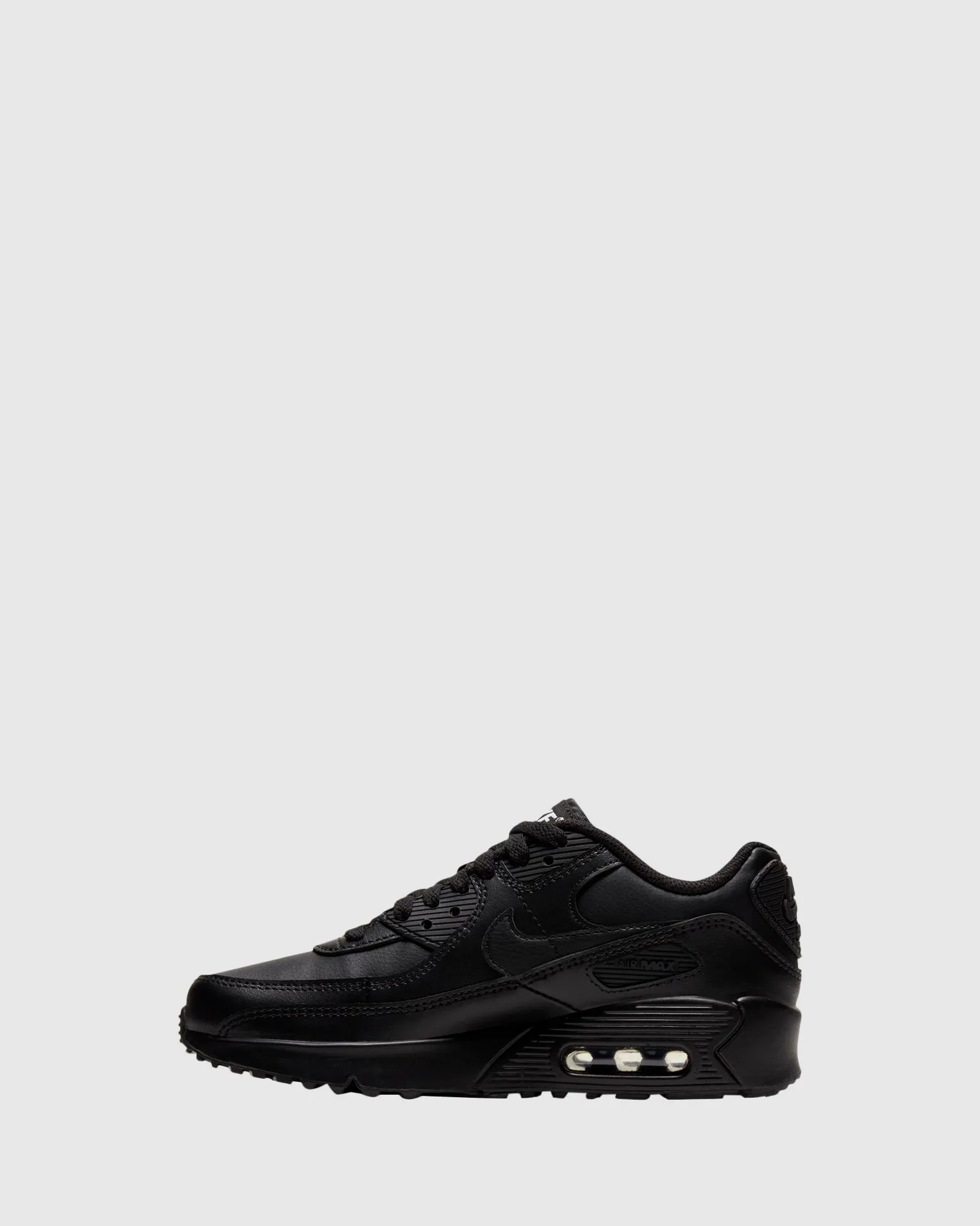 Air Max 90 Leather Grade School Black/Black Ii