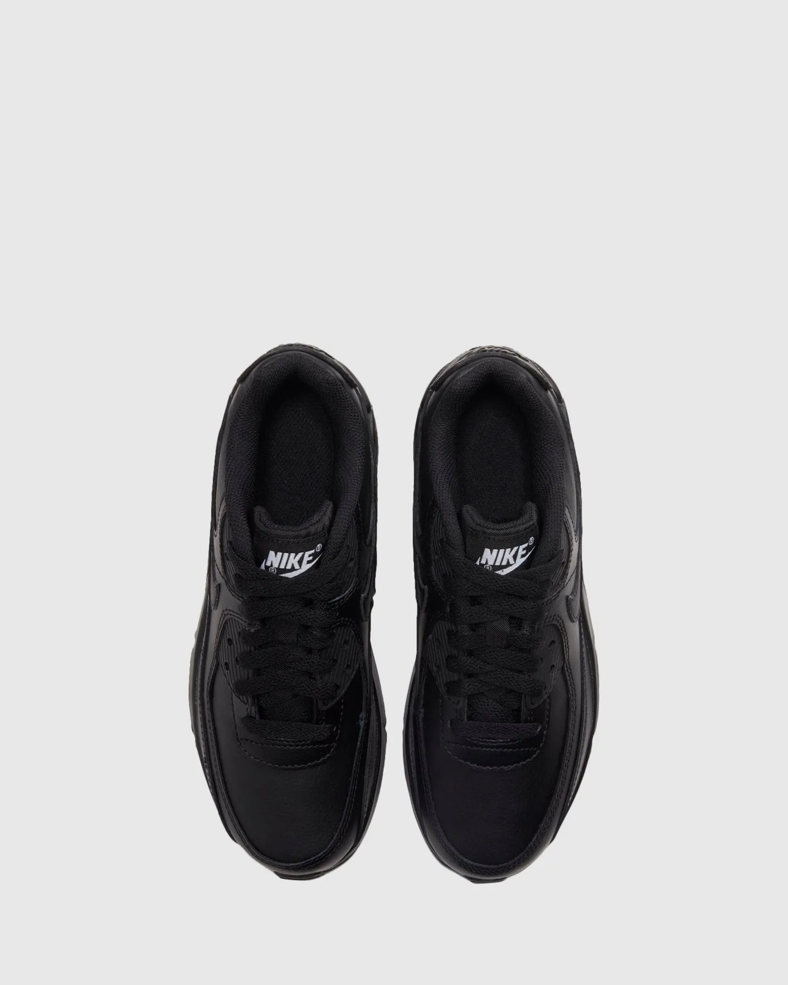 Air Max 90 Leather Grade School Black/Black Ii