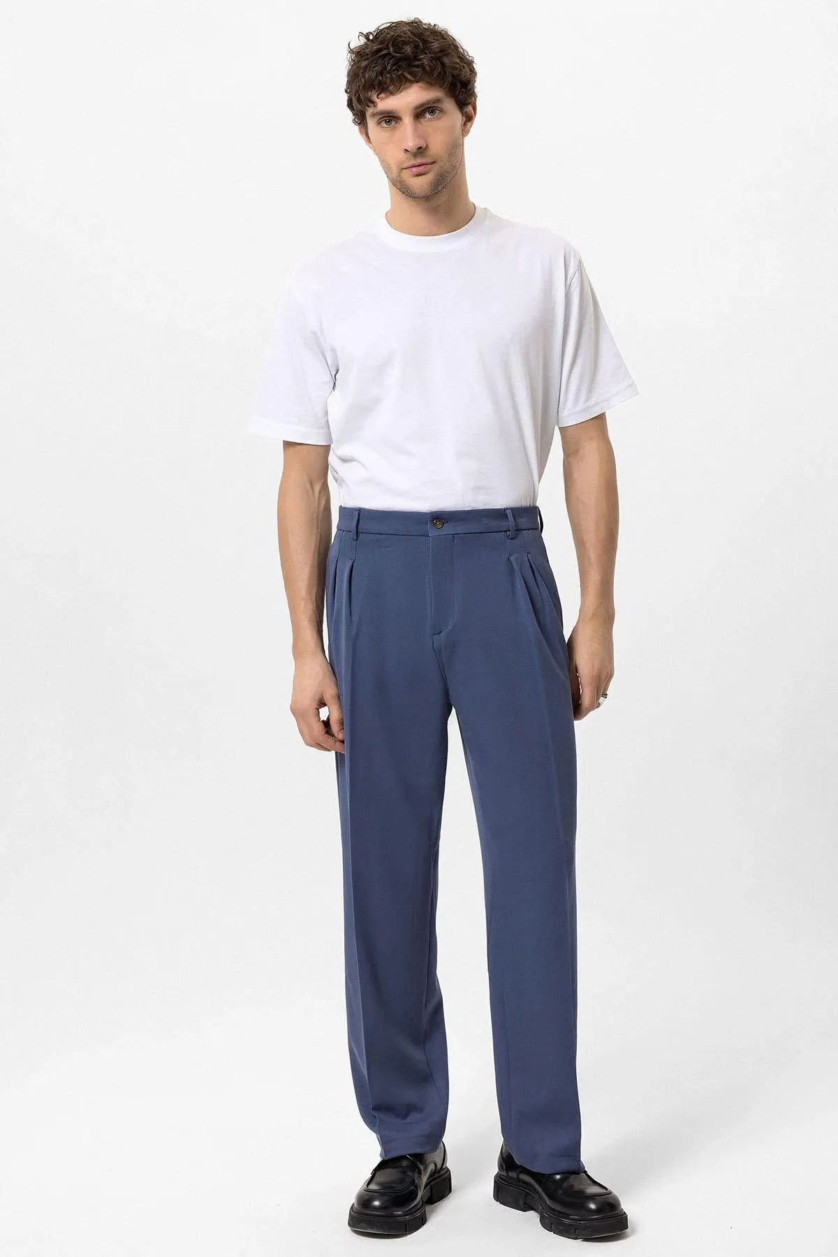 ANT High Waist Pleated Comfortable Fit Men's Trousers - Norwalk