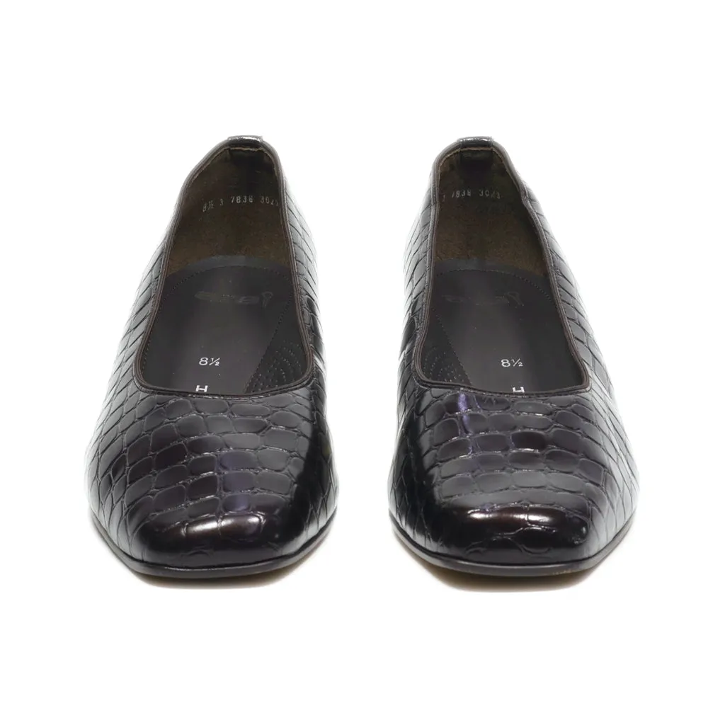 Ara Mid-Heel Shoes Leather Brown Colour For Women