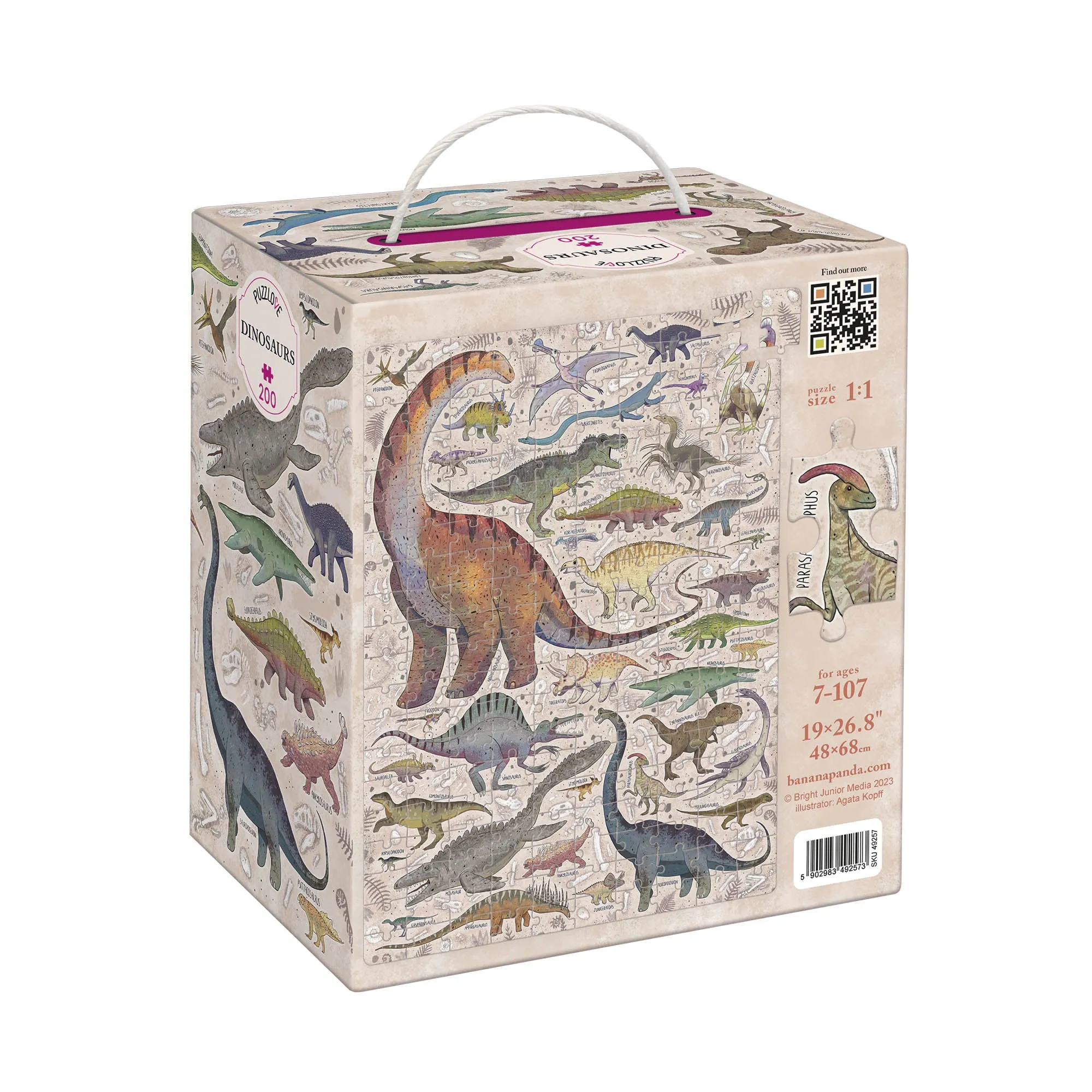 Banana Panda Puzzlove Dinosaurs Jigsaw Puzzle - 200 pc