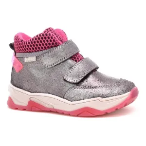 Bartek Girls' Silver & Pink Waterproof Ankle Sneakers | 7091-11MS