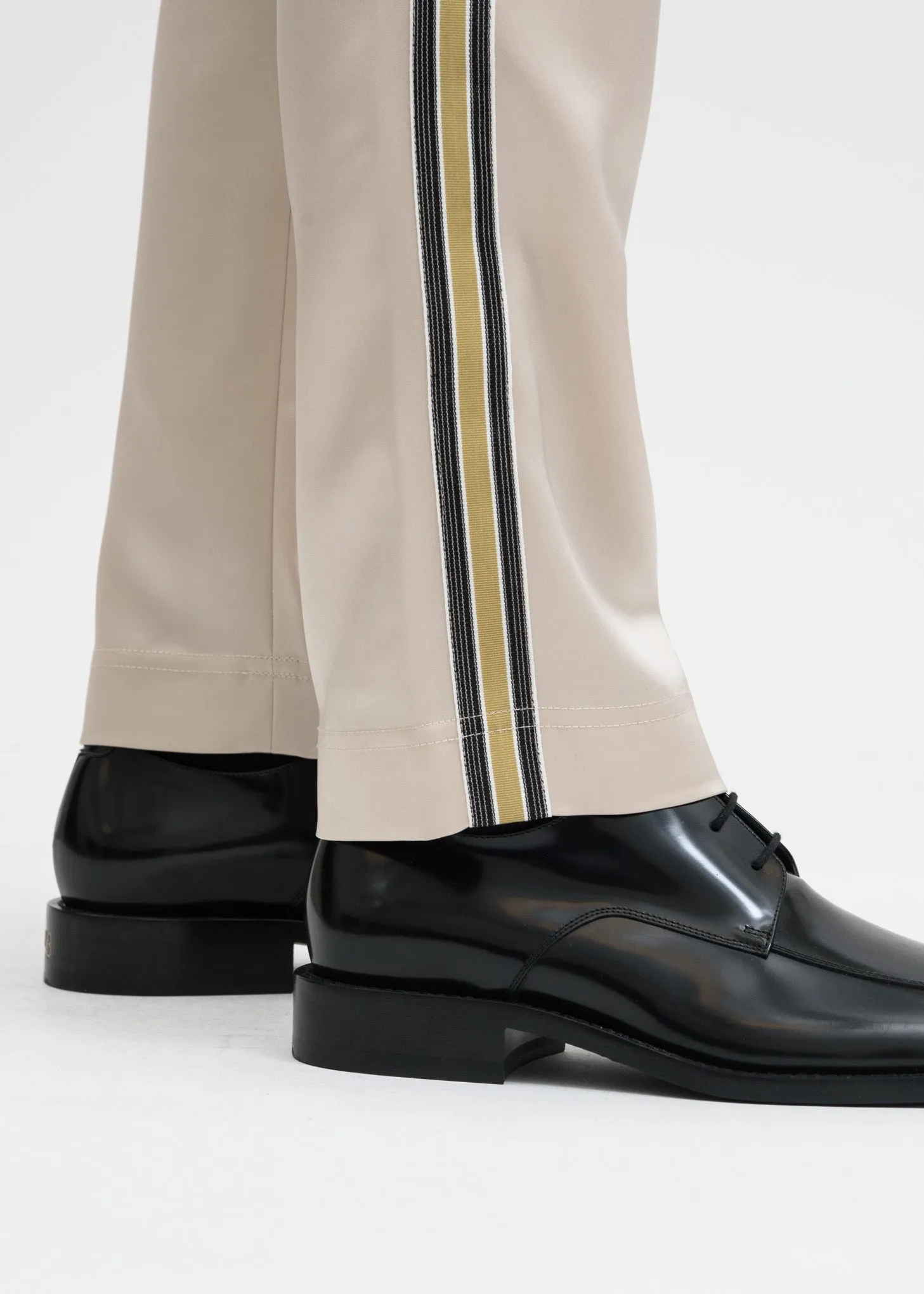 Beige Buck Japanese Satin Track Pant