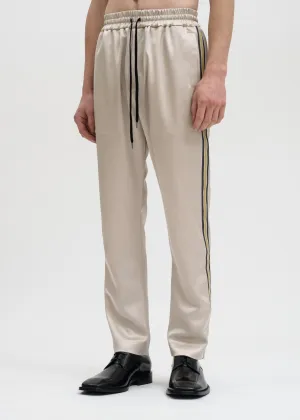 Beige Buck Japanese Satin Track Pant