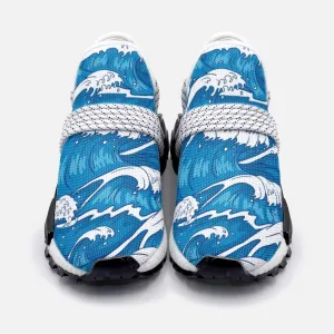 Bleu Ocean waves Unisex Lightweight Custom shoes