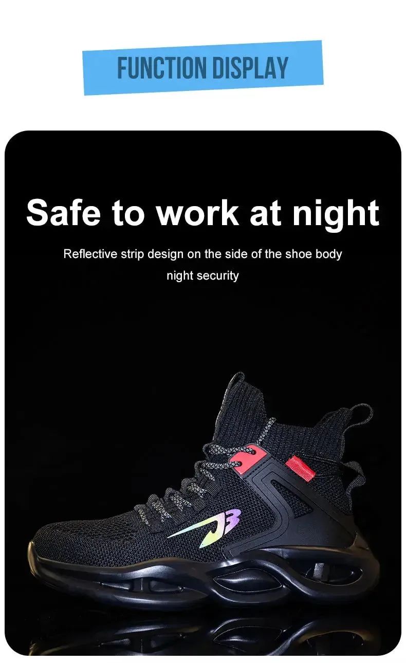 Breathable Steel Toe Safety Sneakers – Lightweight, Puncture-Resistant Work Shoes