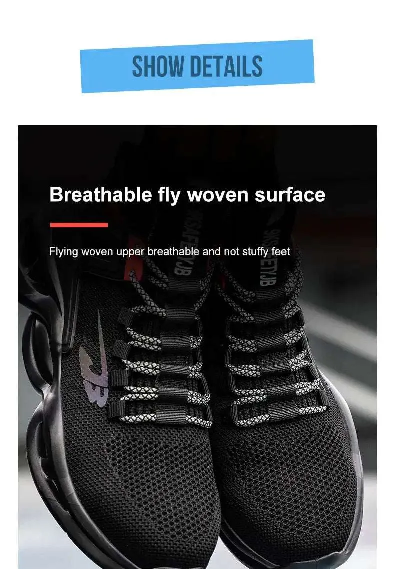 Breathable Steel Toe Safety Sneakers – Lightweight, Puncture-Resistant Work Shoes