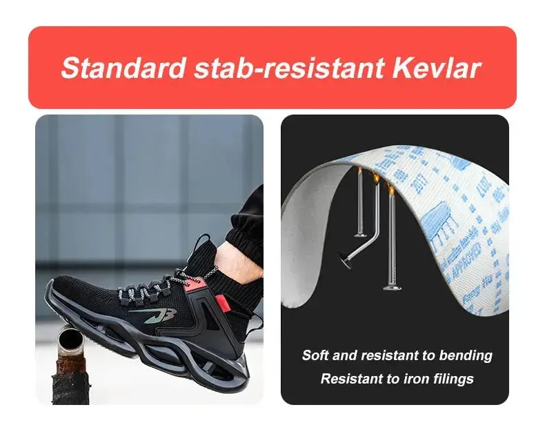 Breathable Steel Toe Safety Sneakers – Lightweight, Puncture-Resistant Work Shoes