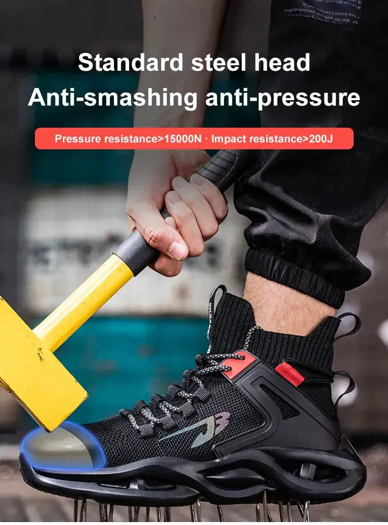 Breathable Steel Toe Safety Sneakers – Lightweight, Puncture-Resistant Work Shoes