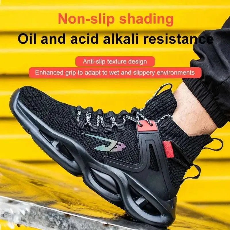 Breathable Steel Toe Safety Sneakers – Lightweight, Puncture-Resistant Work Shoes