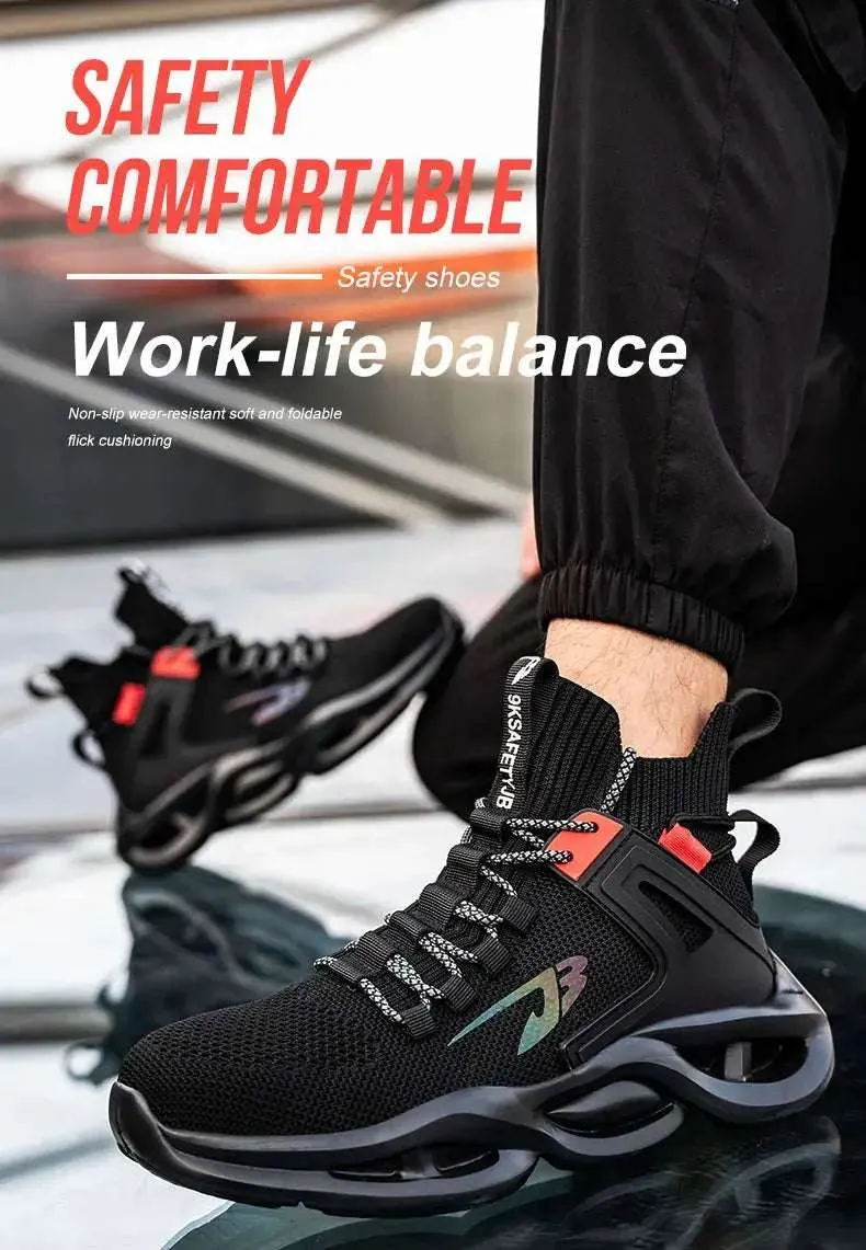 Breathable Steel Toe Safety Sneakers – Lightweight, Puncture-Resistant Work Shoes