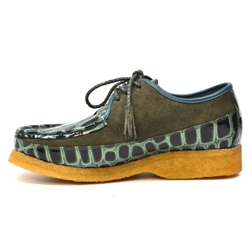 British Walkers Crown Croc Men's Crocodile Leather and Suede Crepe Soles