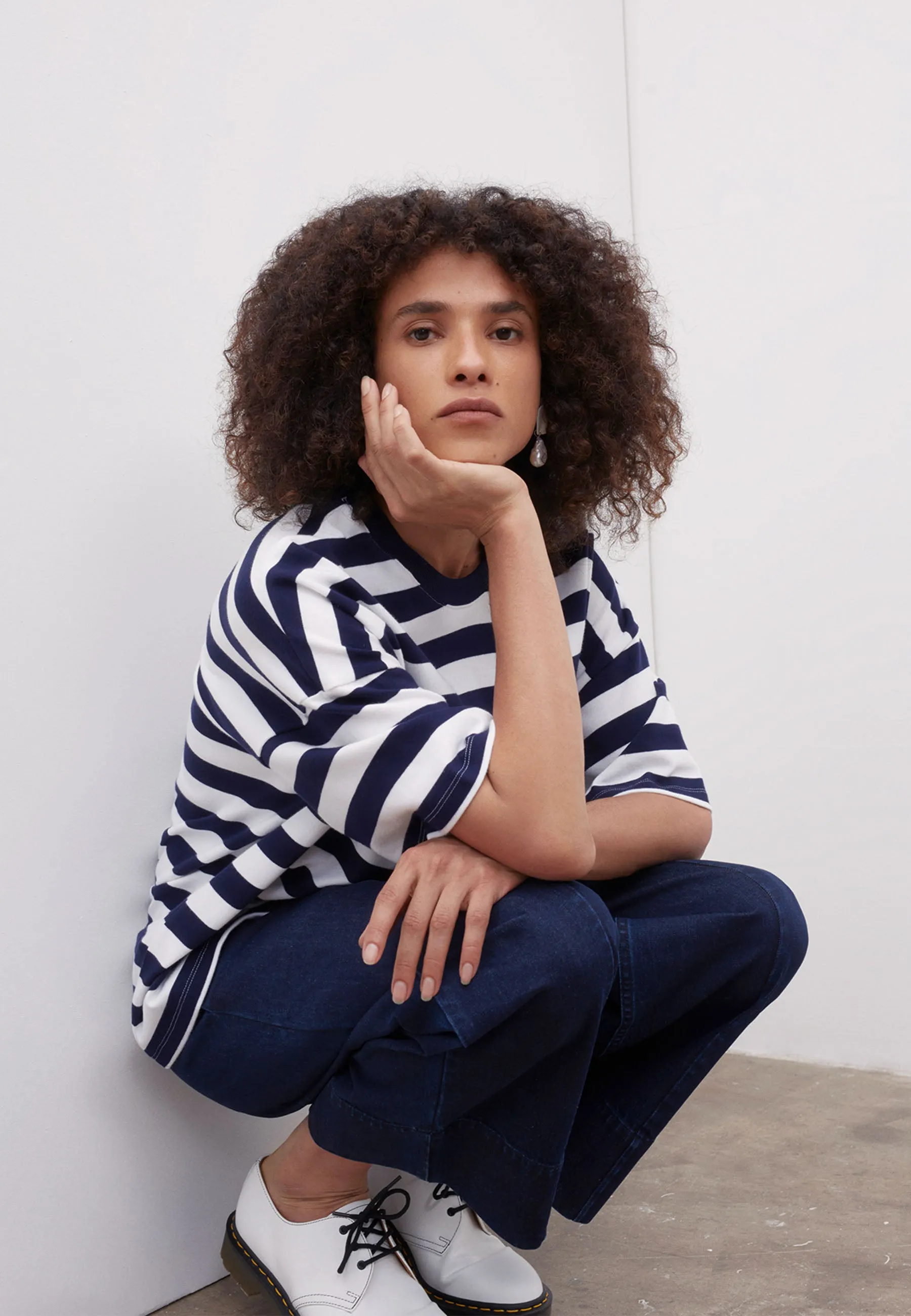 Building Block Oversized Boxy T-Shirt - stripe