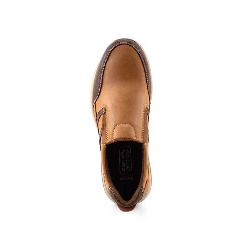 camel active Leather Slip On Shoes Men Tan COTRELL 852367-RS1-8