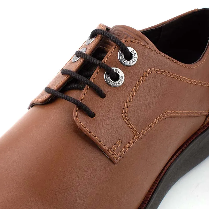 camel active Smooth Lace Up Shoes Men Dark Tan HARDEN 802321-CD1-82