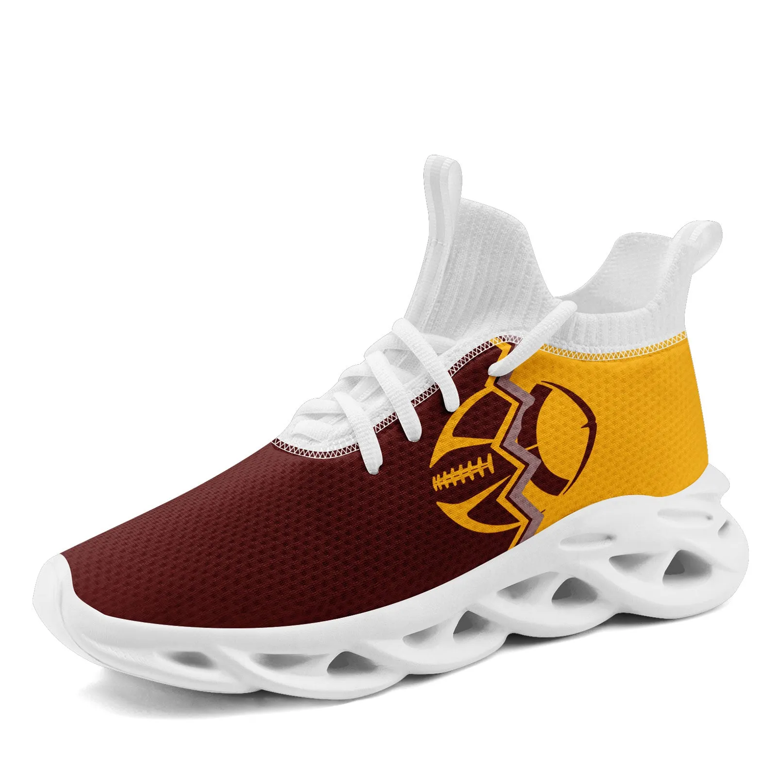 Custom Yellow Red Washington Maxsoul Shoes Personalized Sneaker FN030A-D028017-16