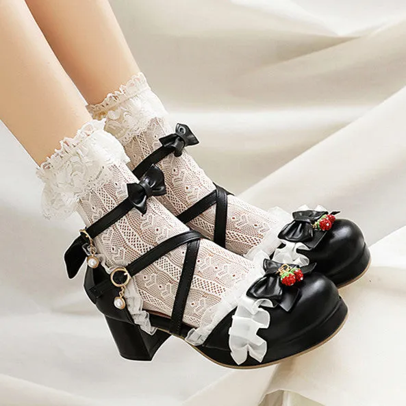 Cute Japanese Lolita Shoes Mary Jane Pumps
