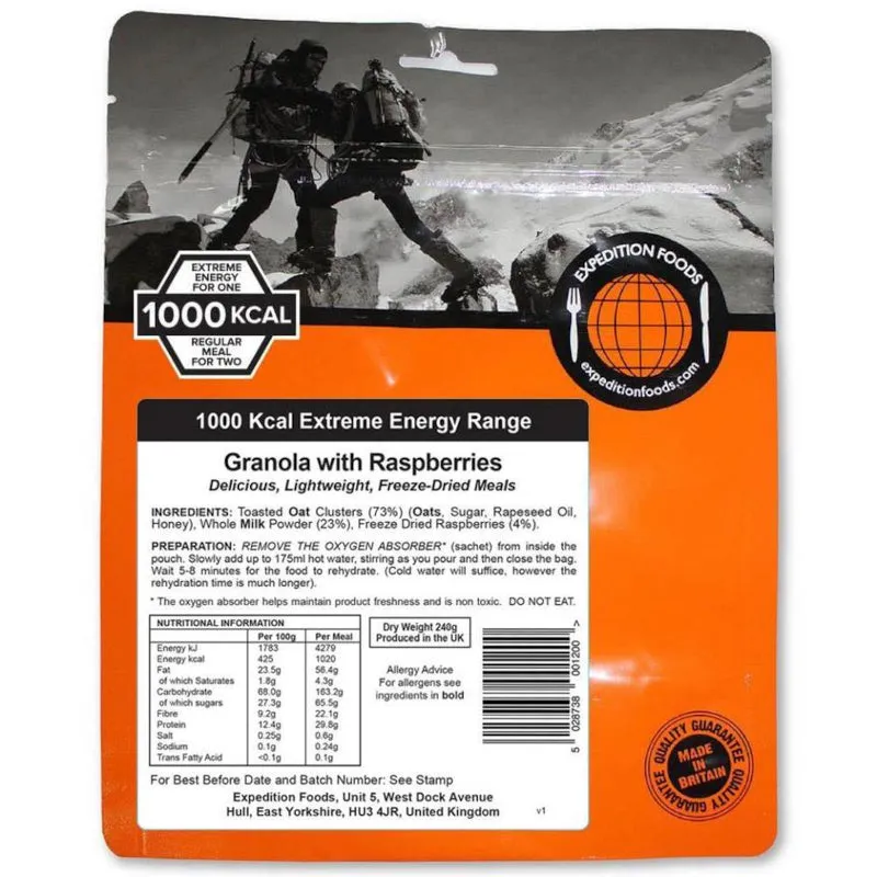 Expedition Foods Granola with Raspberries (1000Kcal)