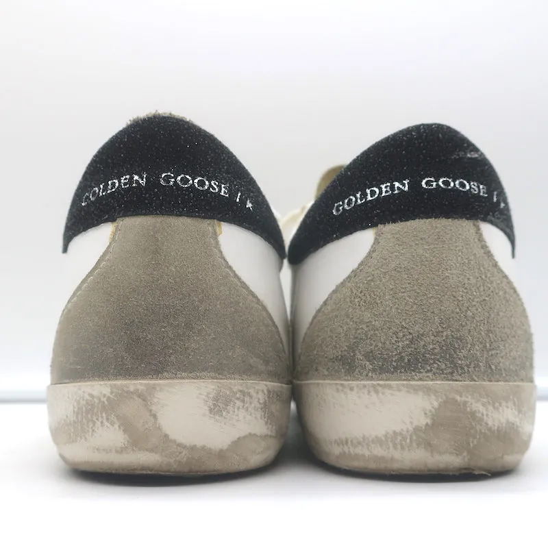 Golden Goose Superstar Low Top Sneakers White Leather with Silver Star Size 41