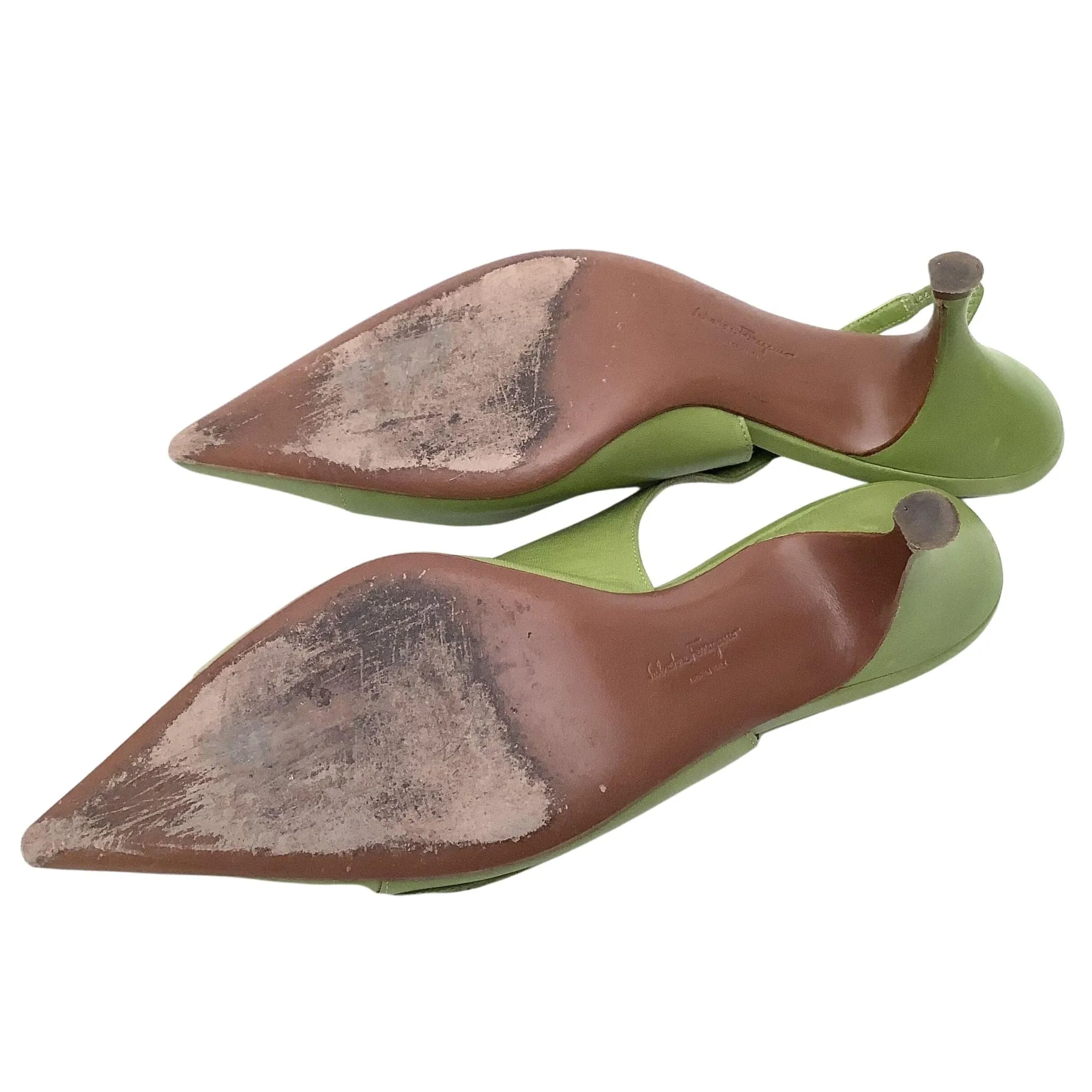 Green Slingback Heels