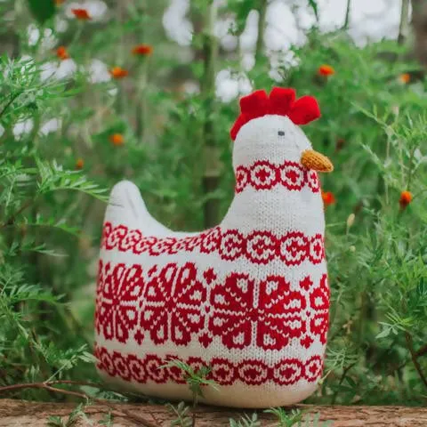 Hen in a Sweater Plushie