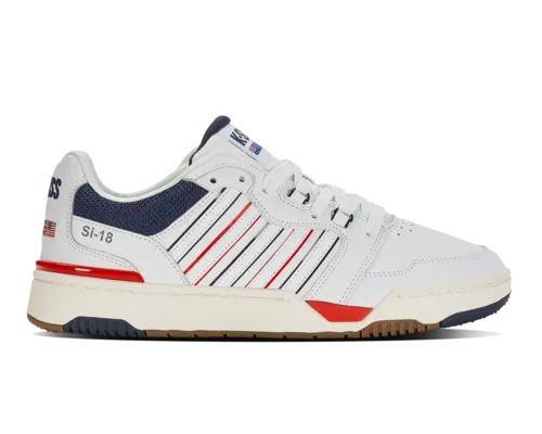 K-Swiss Men's Si-18 Rival Brilliant White Navy Red Shoes