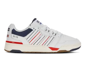 K-Swiss Men's Si-18 Rival Brilliant White Navy Red Shoes