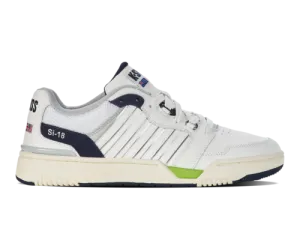 K-Swiss Men's Si-18 Rival Brilliant White Peacoat Lime Green Shoes