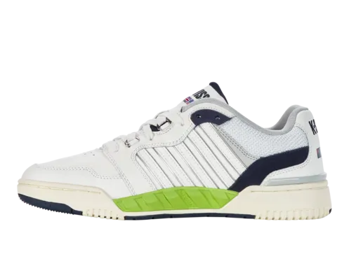 K-Swiss Men's Si-18 Rival Brilliant White Peacoat Lime Green Shoes