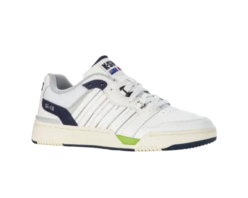 K-Swiss Men's Si-18 Rival Brilliant White Peacoat Lime Green Shoes
