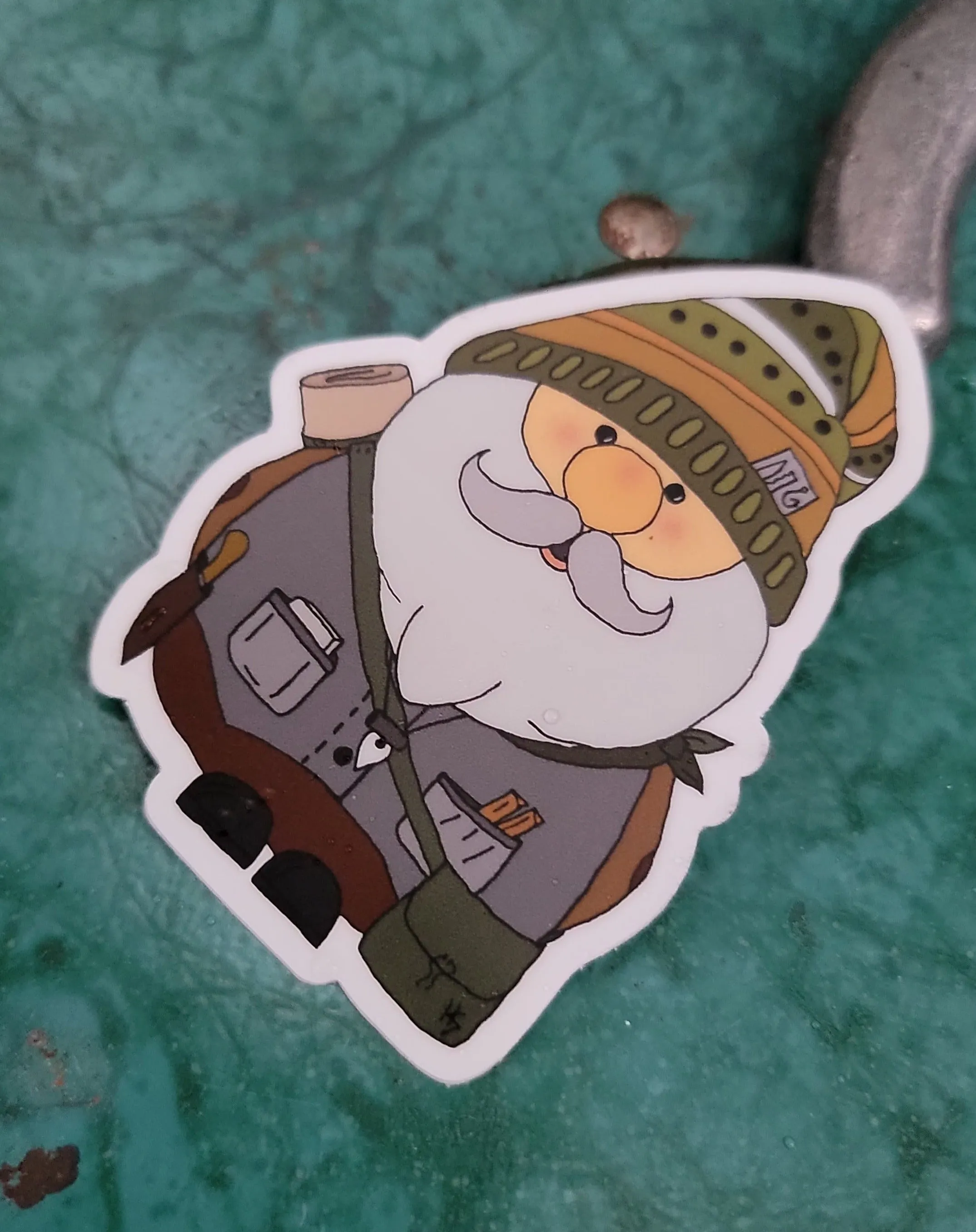 Kerry the Keeper Adventure Gnome Vinyl Sticker Free Shipping