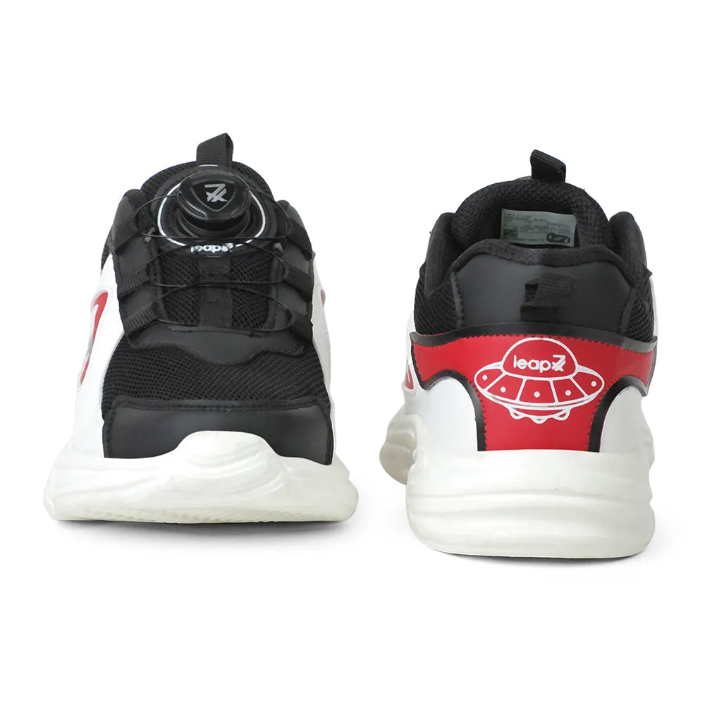 Leap7x Black Sports Non Lacing Walking Shoes For Kids CRISTFER1E By Liberty