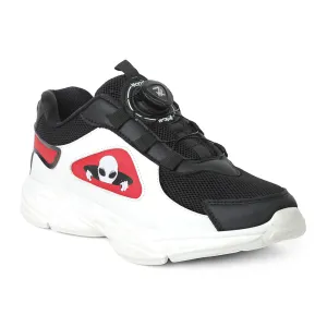 Leap7x Black Sports Non Lacing Walking Shoes For Kids CRISTFER1E By Liberty