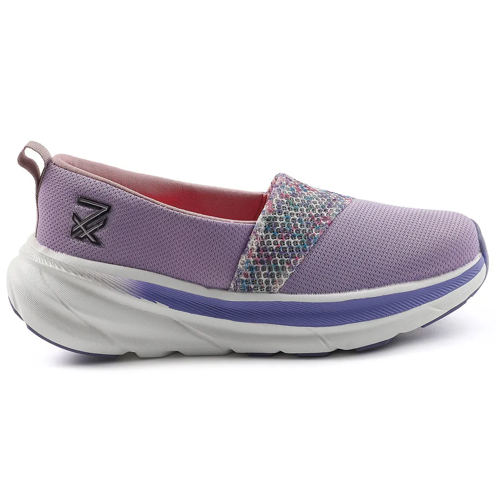 Leap7x Purple Sports Non Lacing Walking Shoes For Women CANBERRA1E By Liberty