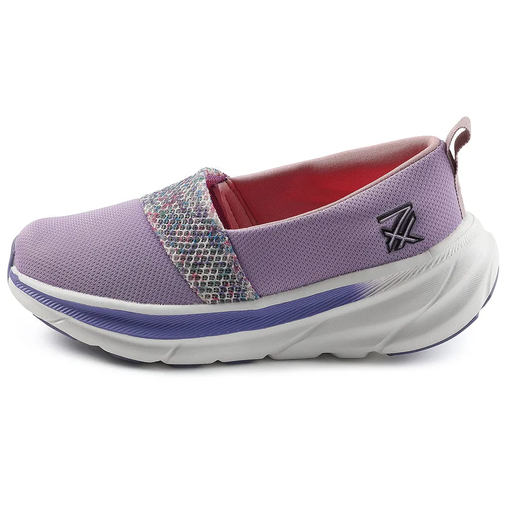 Leap7x Purple Sports Non Lacing Walking Shoes For Women CANBERRA1E By Liberty