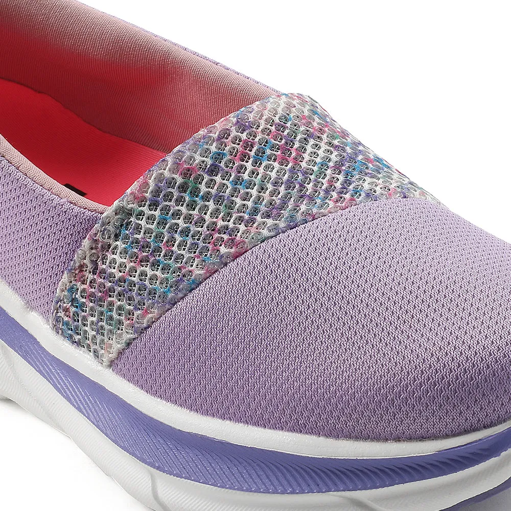Leap7x Purple Sports Non Lacing Walking Shoes For Women CANBERRA1E By Liberty