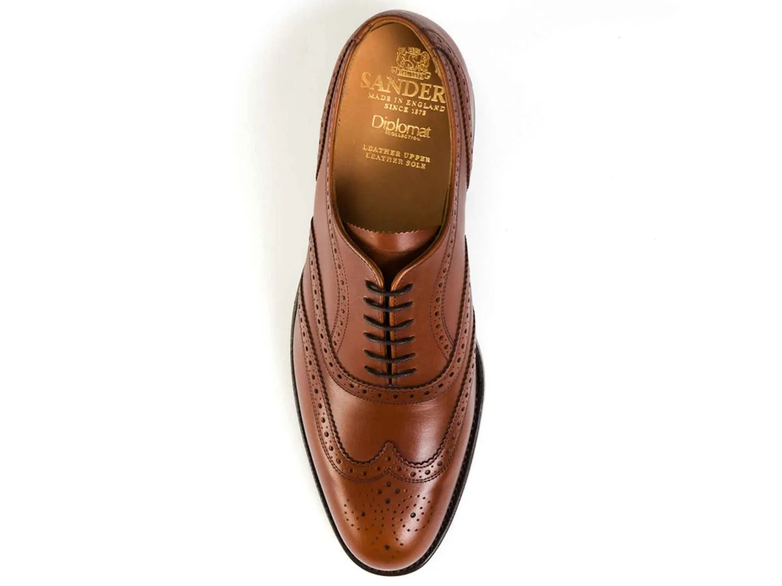 LONDON Mens Tan Brown Brogue Shoes