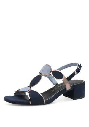 Low Heeled Sandal - Navy