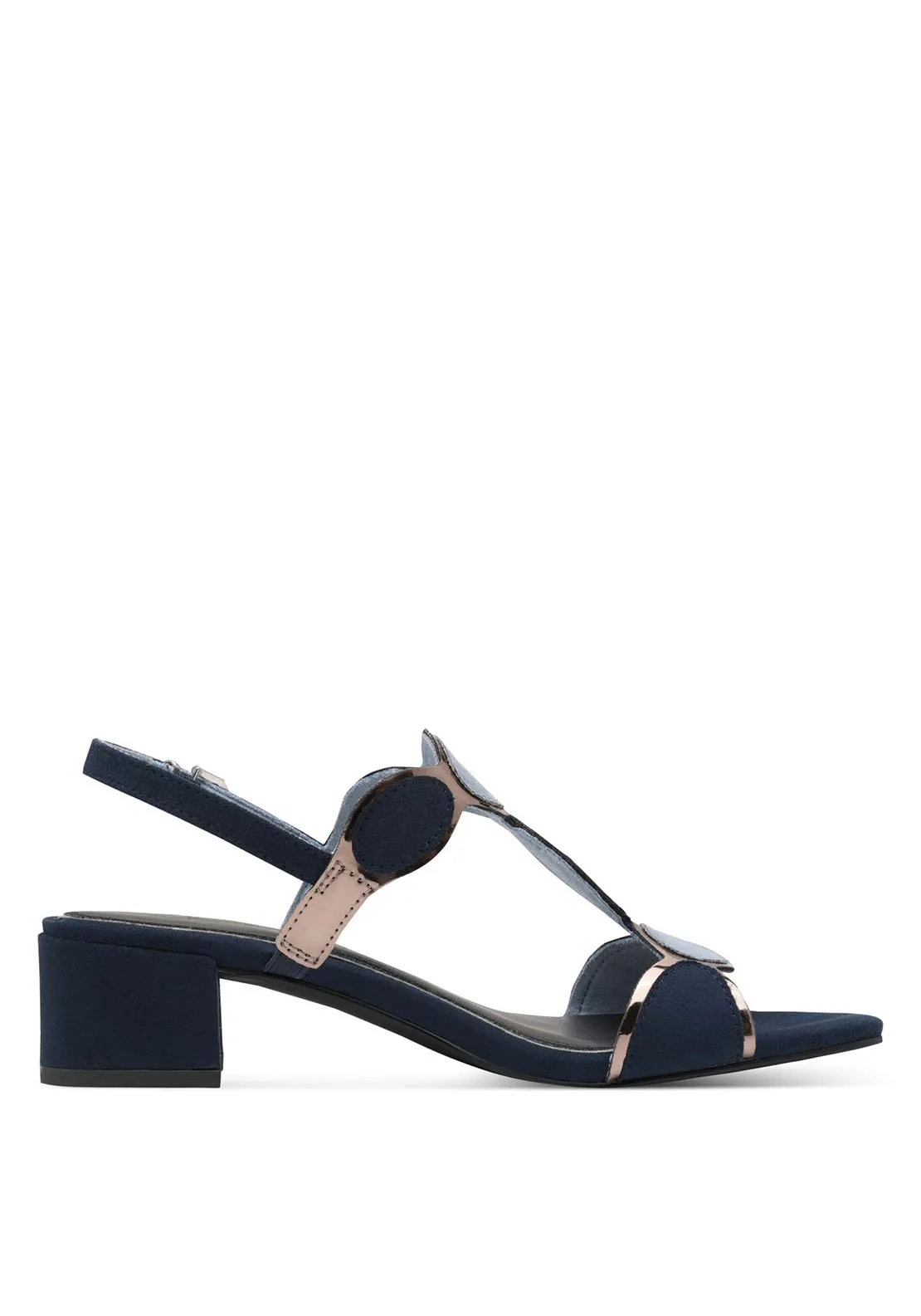 Low Heeled Sandal - Navy
