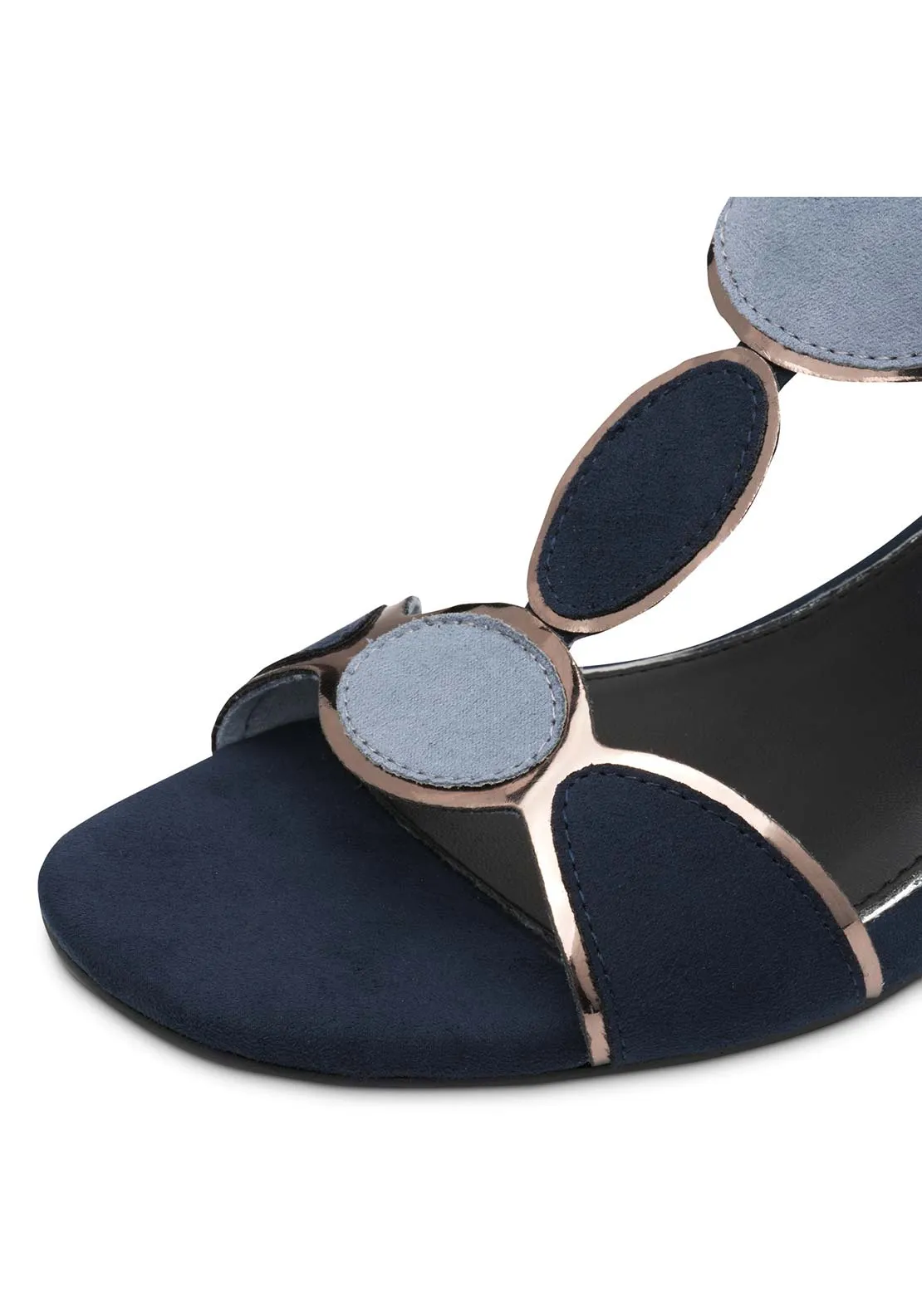 Low Heeled Sandal - Navy
