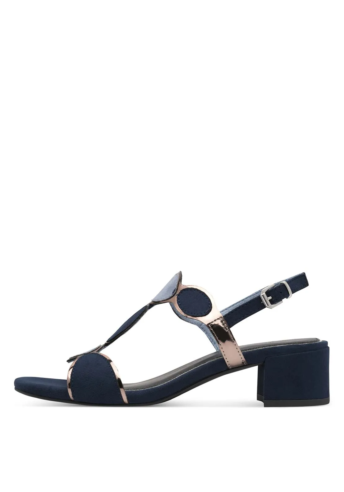 Low Heeled Sandal - Navy